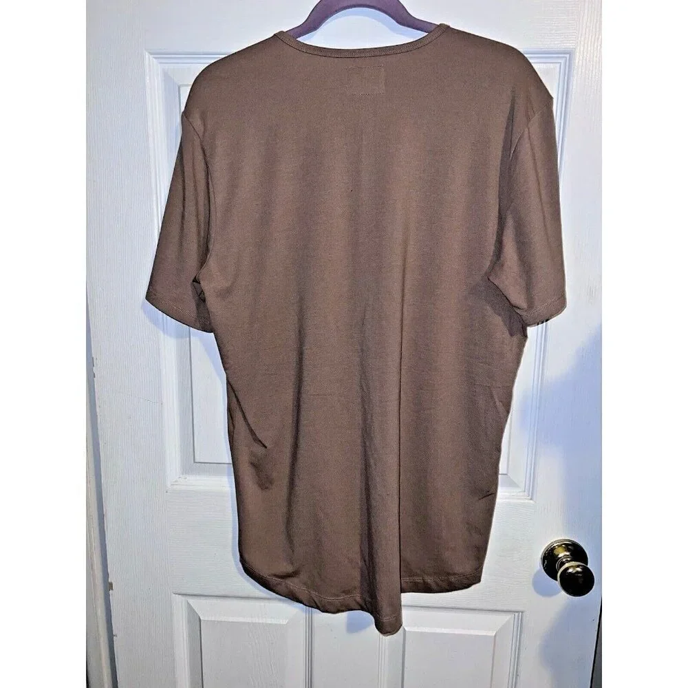 CUTS T-Shirt Mens Curve Hem Crew Neck Lightweight Stretch Training Sz L